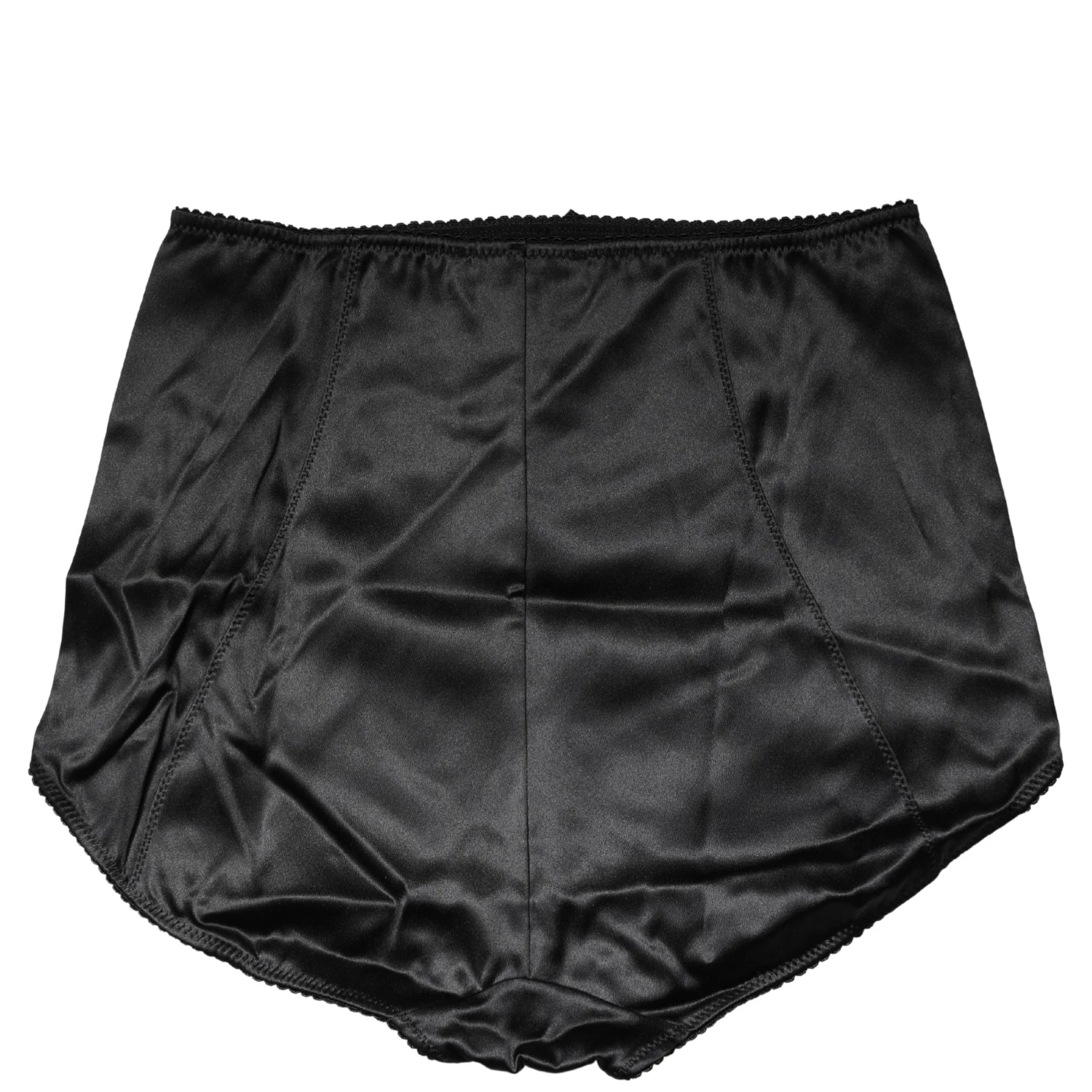 Black Silk Blend High Waist Girdle Panty Underwear