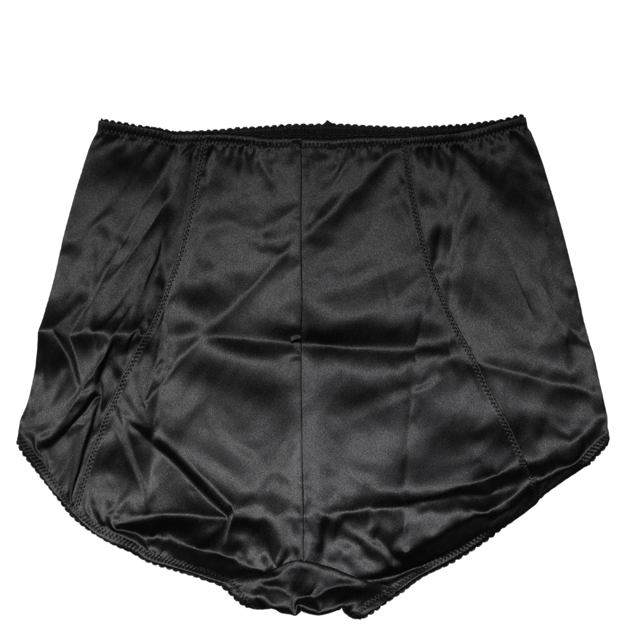 Black Silk Blend High Waist Girdle Panty Underwear