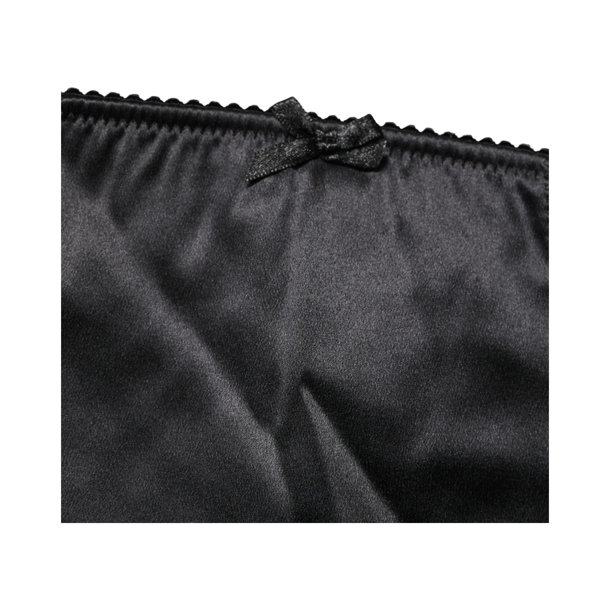 Black Silk Blend High Waist Girdle Panty Underwear