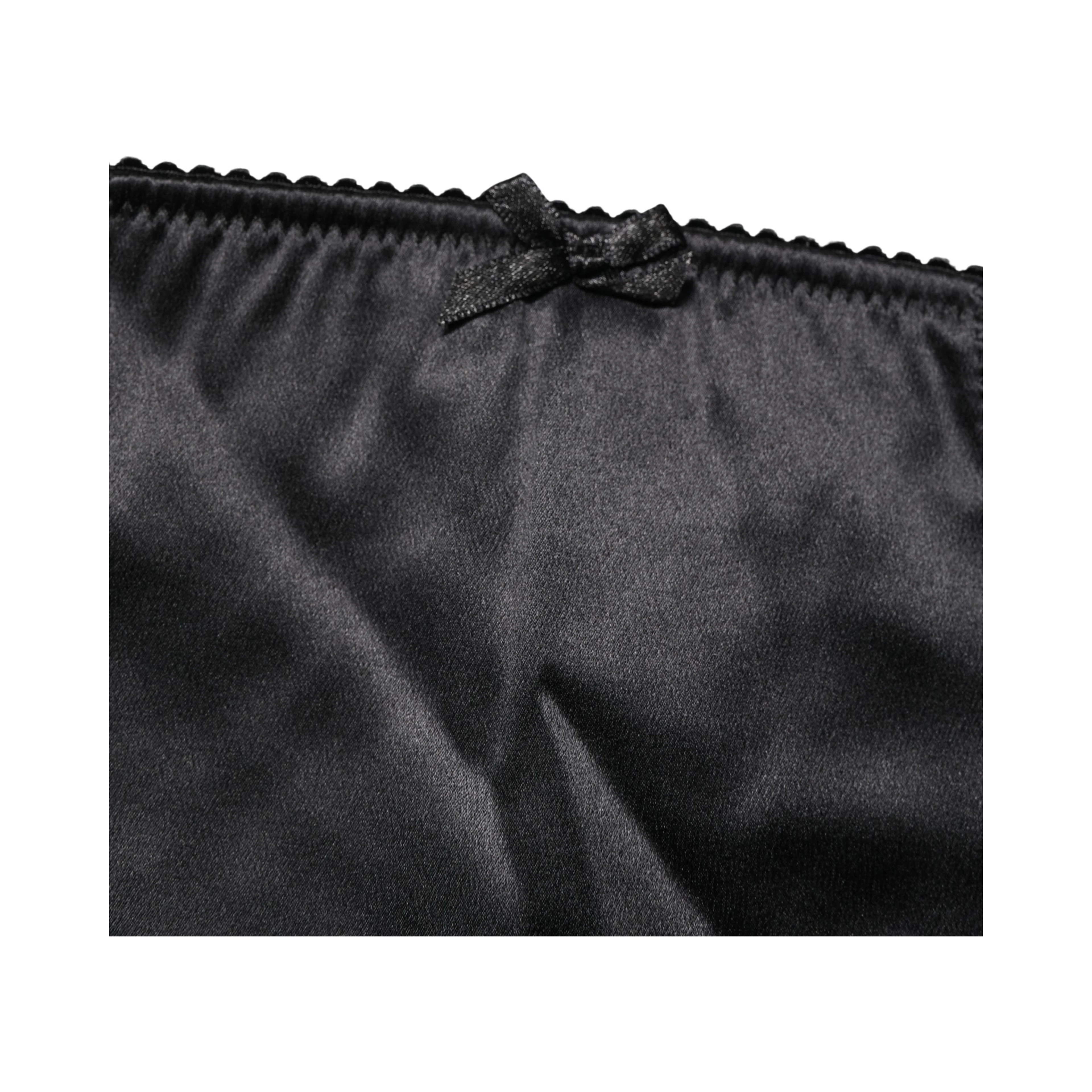 Black Silk Blend High Waist Girdle Panty Underwear