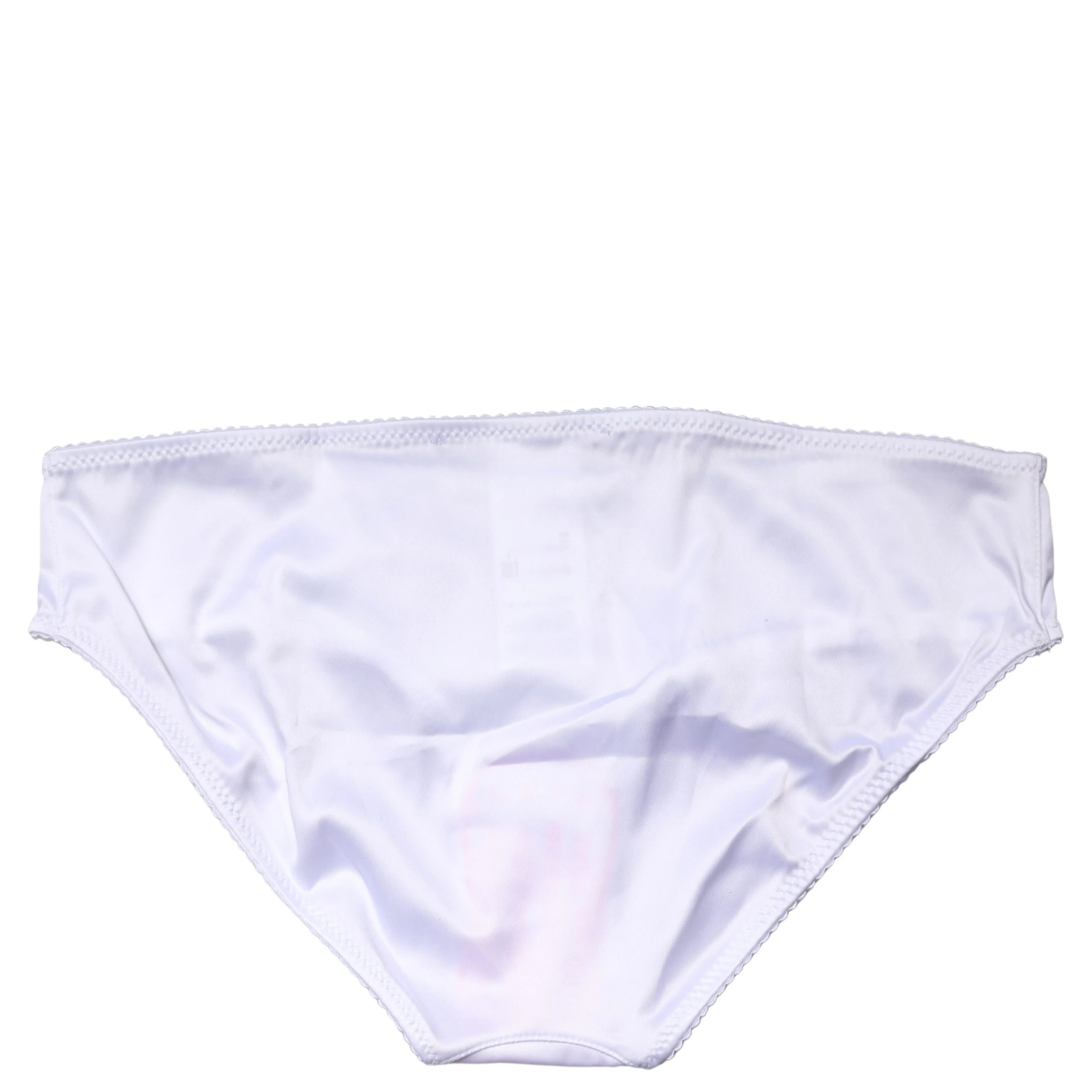 White Silk Stretch Mid Waist Brief Panty Underwear