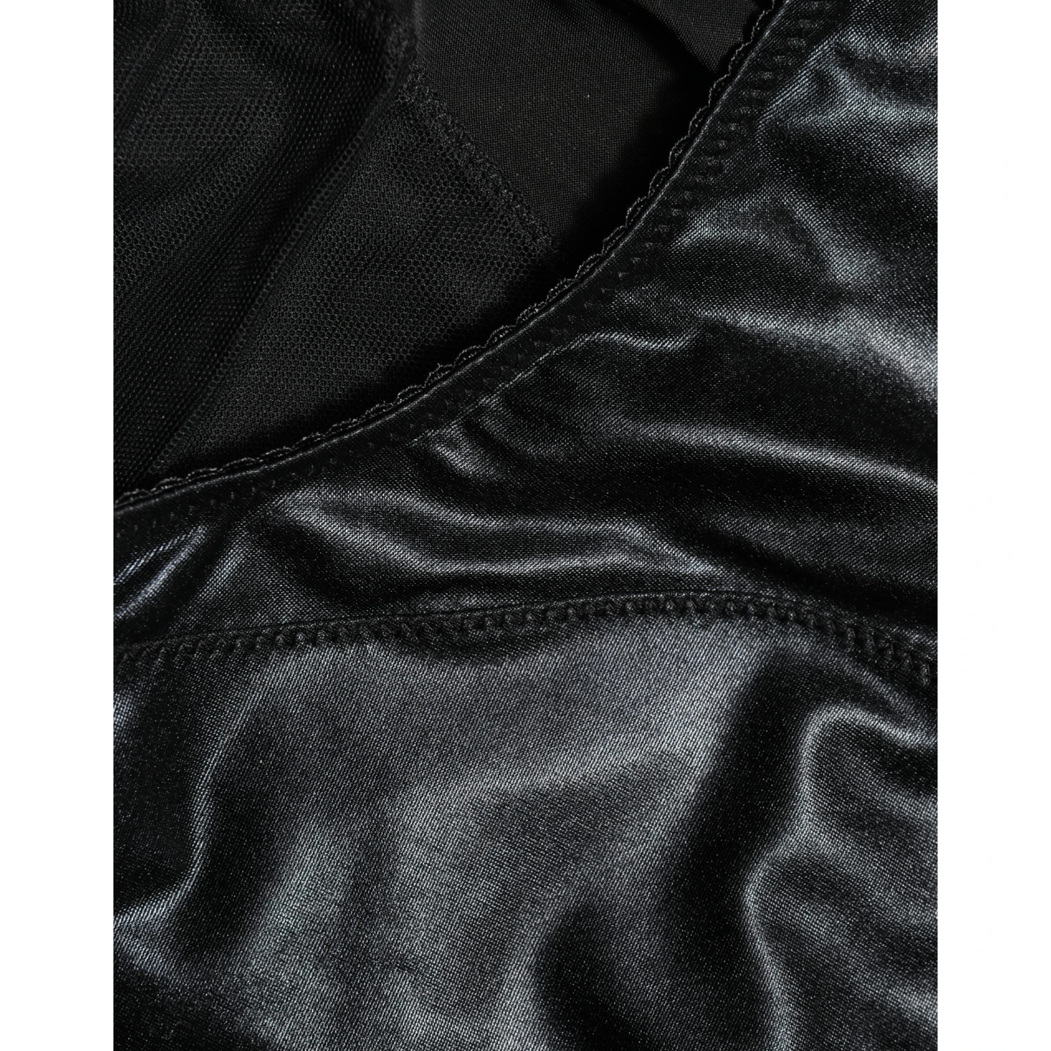 Black Silk Blend High Waist Girdle Panty Underwear