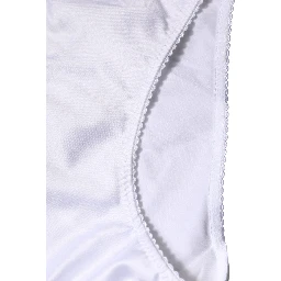 White Silk Stretch Mid Waist Brief Panty Underwear