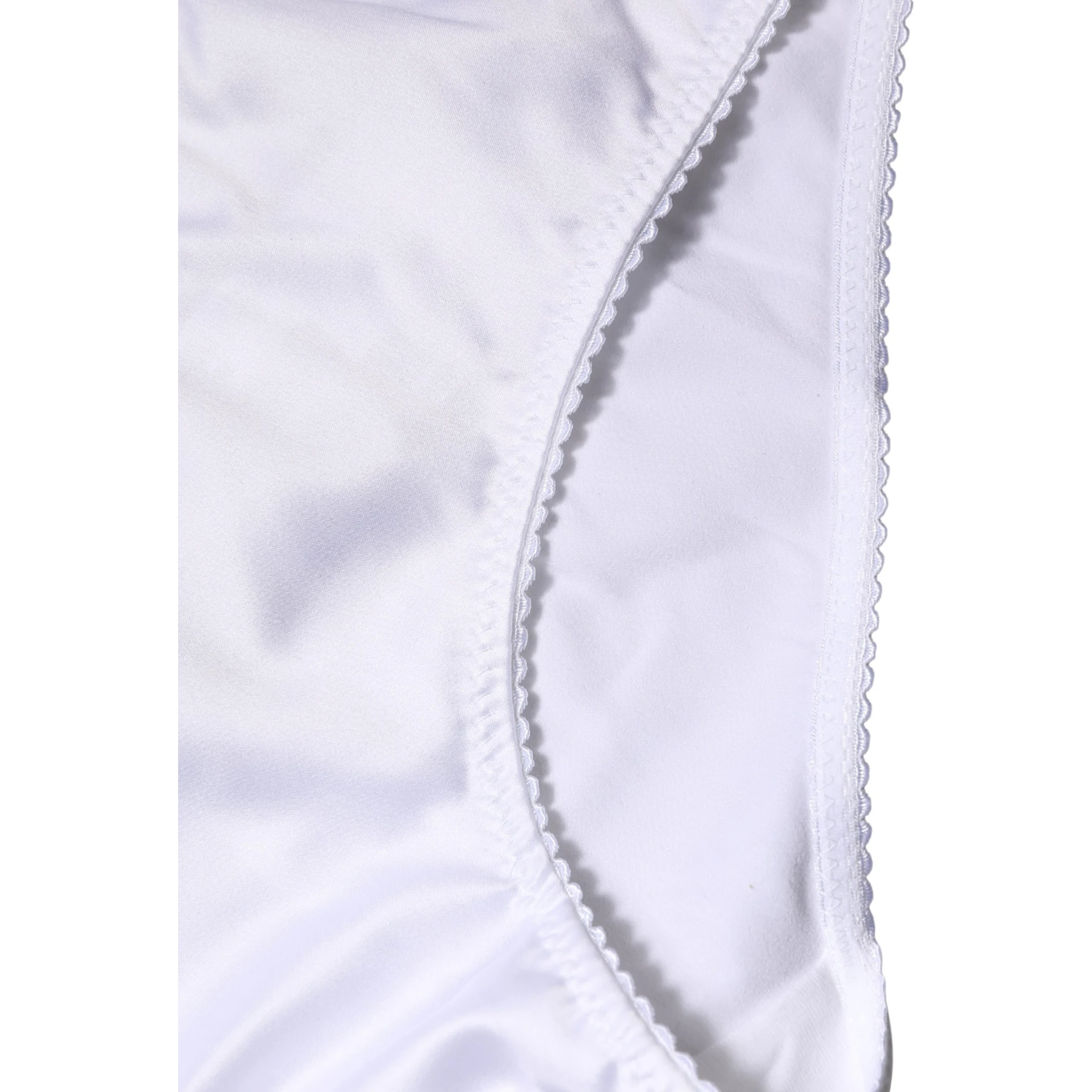 White Silk Stretch Mid Waist Brief Panty Underwear