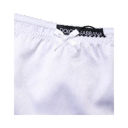 White Silk Stretch Mid Waist Brief Panty Underwear