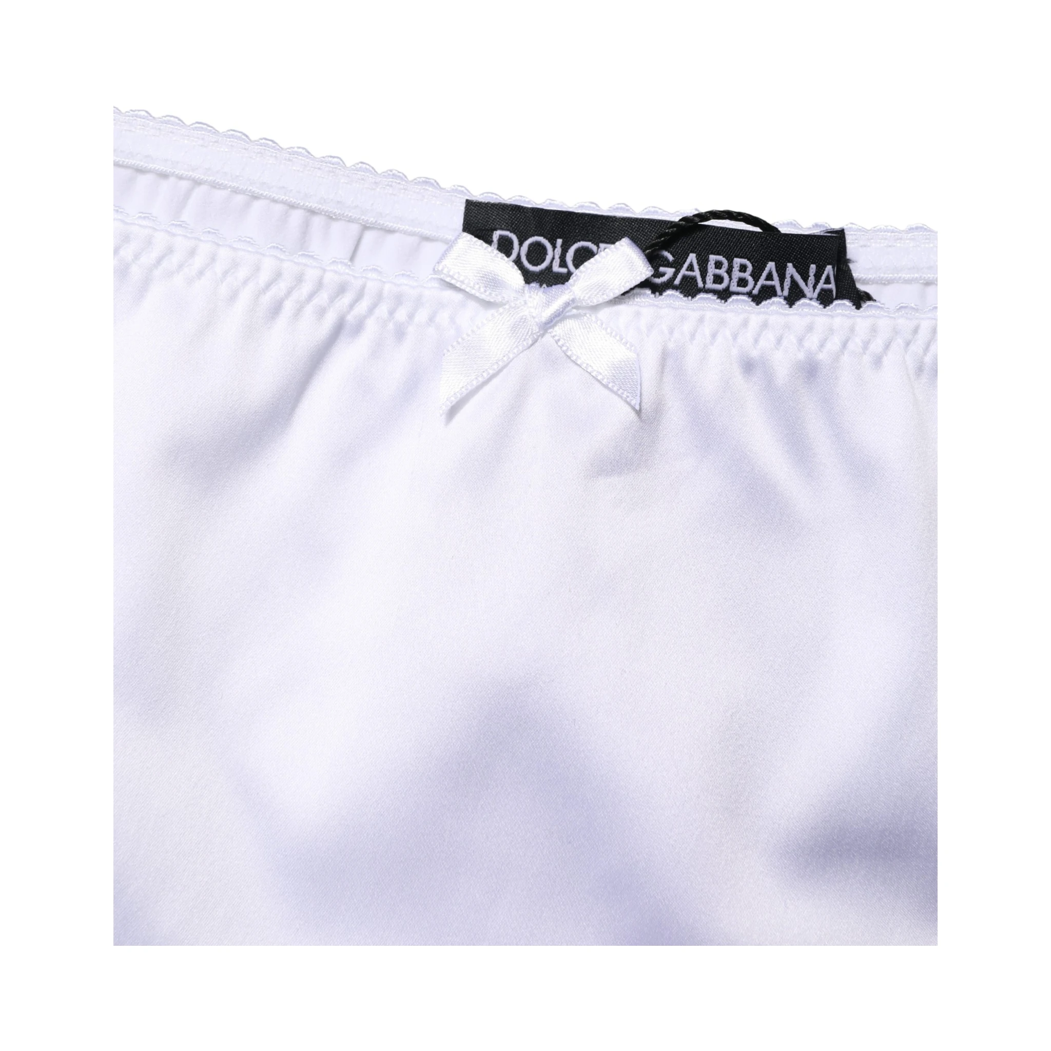 White Silk Stretch Mid Waist Brief Panty Underwear