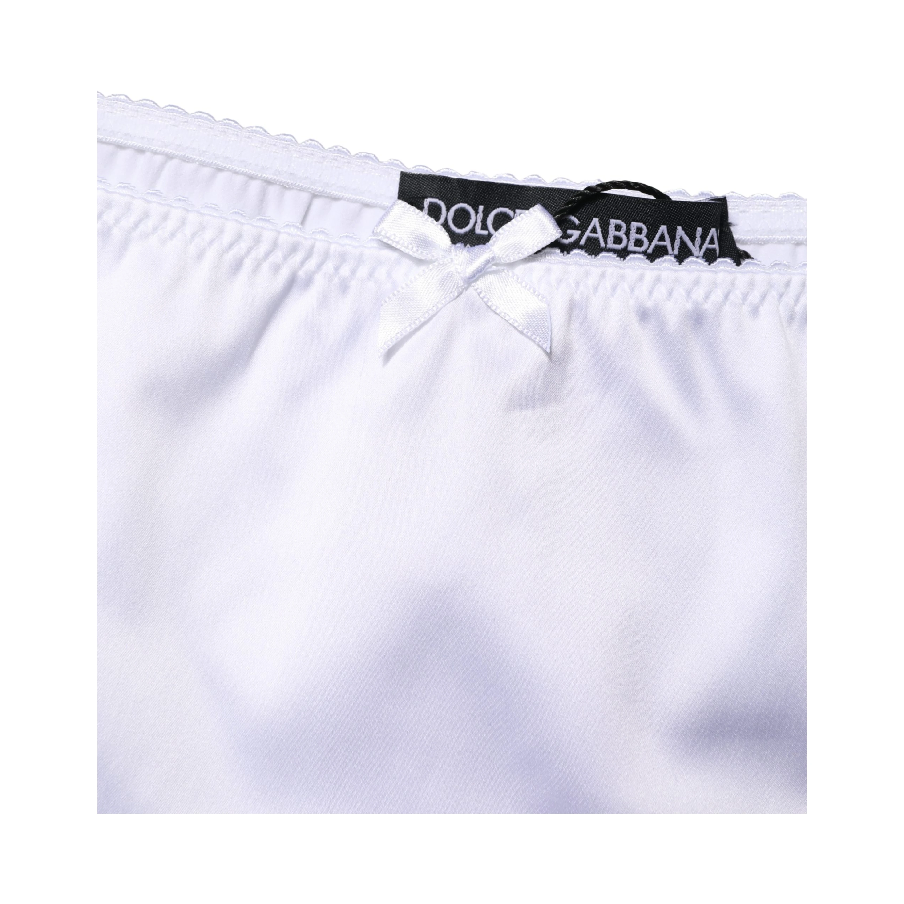 White Silk Stretch Mid Waist Brief Panty Underwear