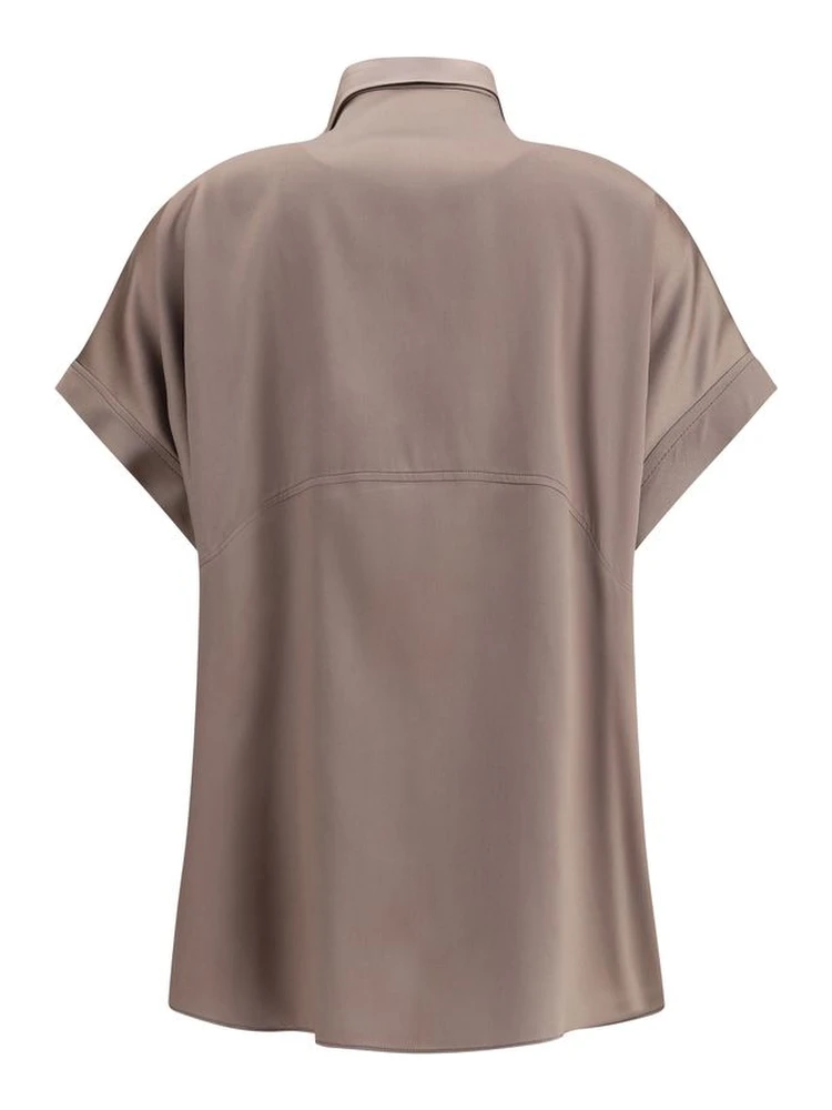 Brown Silk Shortsleeve Shirt alternative