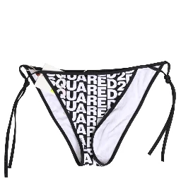 Multicolor Nylon Logo Print Bikini Bottom Swimwear