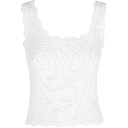 LACE EDGE SLEEVELESS KNIT