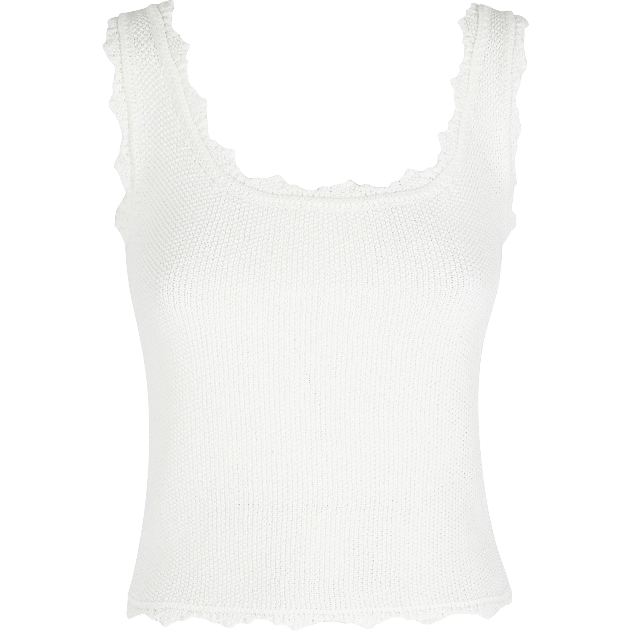 LACE EDGE SLEEVELESS KNIT
