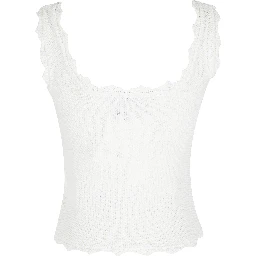 LACE EDGE SLEEVELESS KNIT