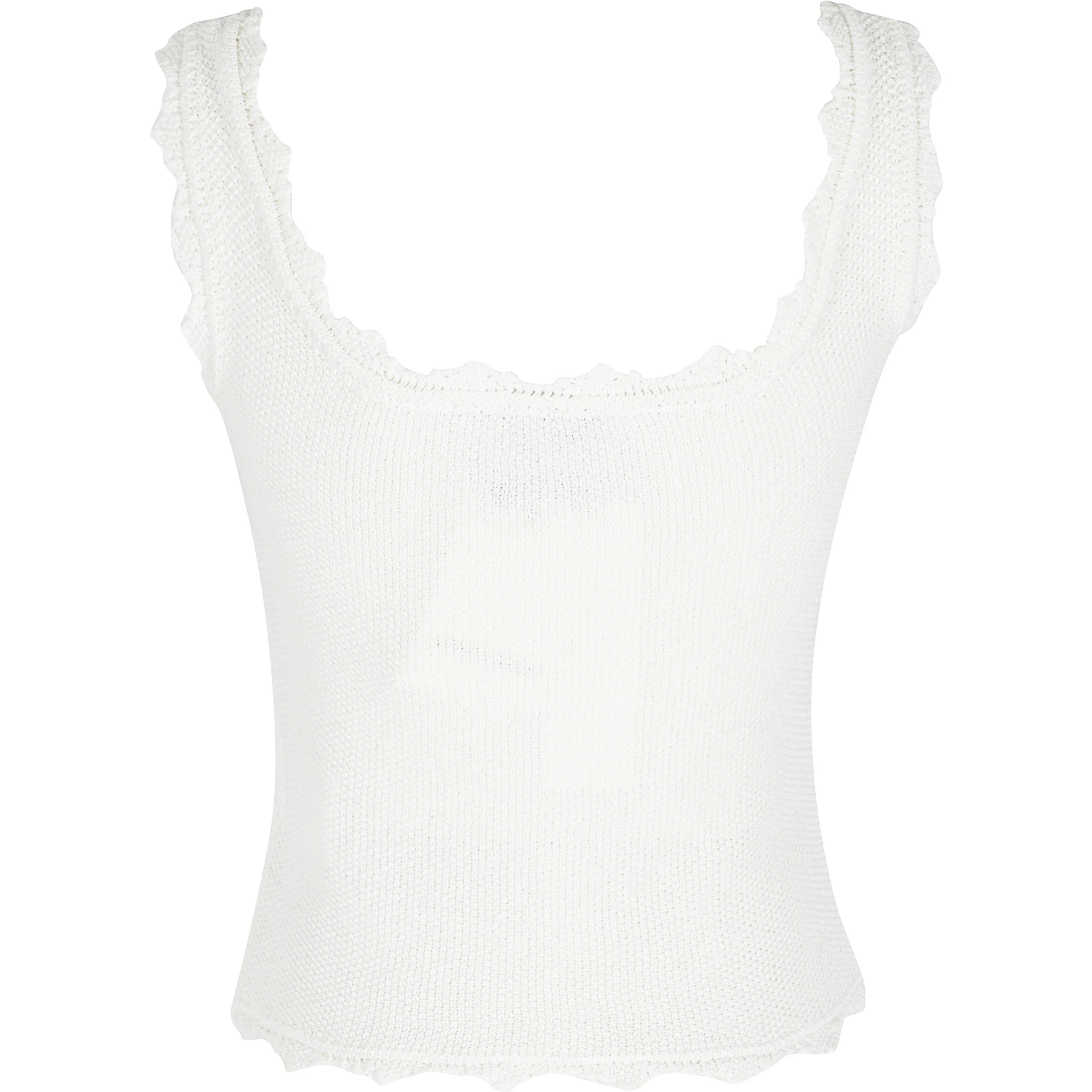 LACE EDGE SLEEVELESS KNIT