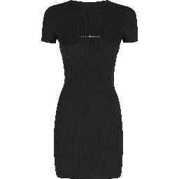 SS CREWNECK MINI DRESS JACQUARD LOGO