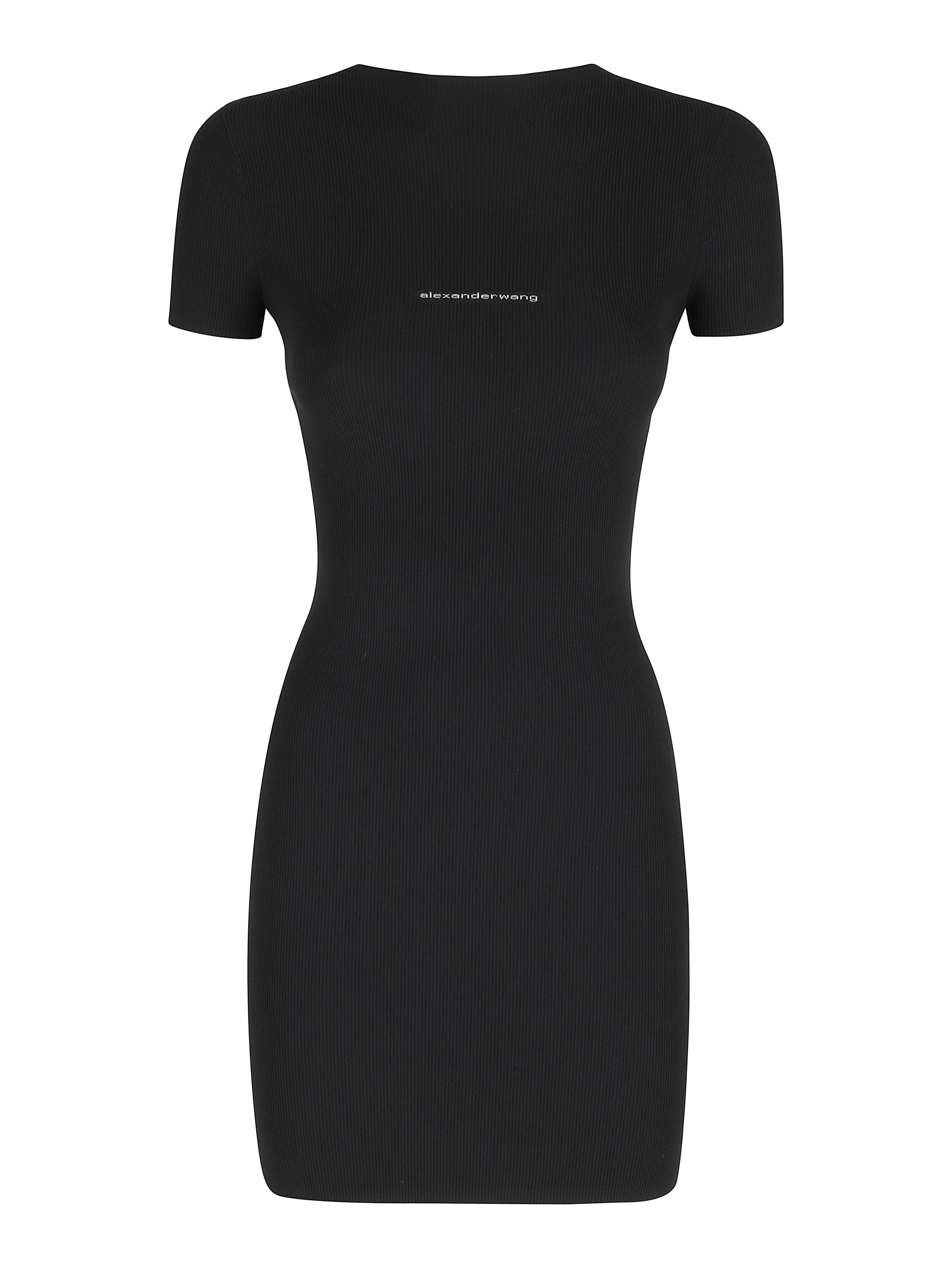 SS CREWNECK MINI DRESS JACQUARD LOGO