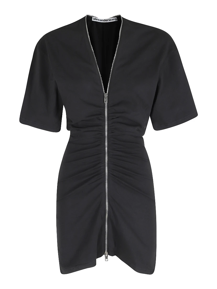 GATHERED T-SHIRT DRESS