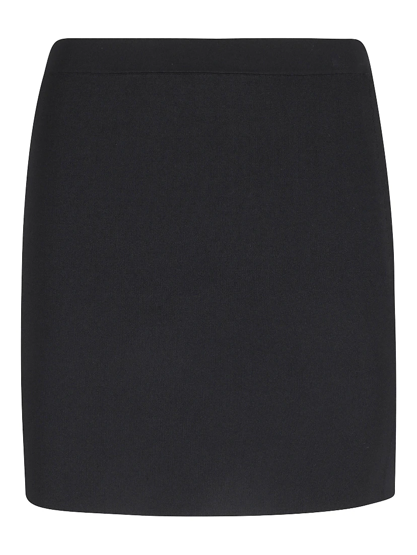 MINI SKIRT JACQUARD LOGO SLIT