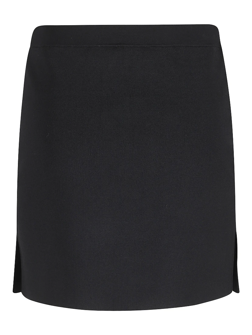 MINI SKIRT JACQUARD LOGO SLIT