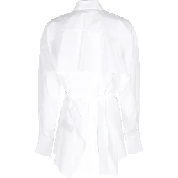 CAMICIA CROPPED  IN POPELINE CON CINTURA