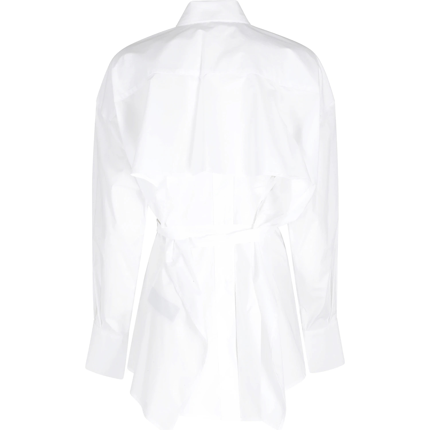 CAMICIA CROPPED  IN POPELINE CON CINTURA