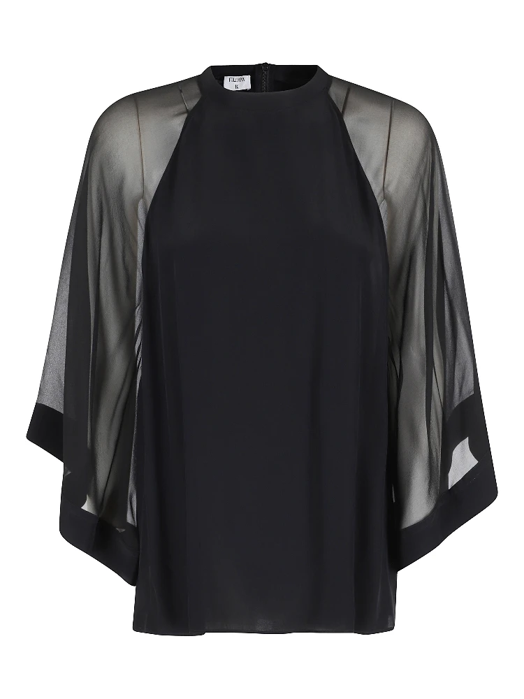 SHEER RAGLAN BLOUSE