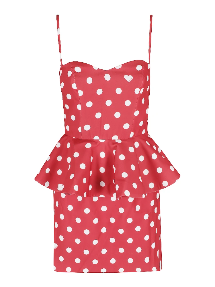 DOT CREPE PELUM MINI DRESS