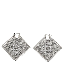 DIAMOND LOGO EAR HOOPS