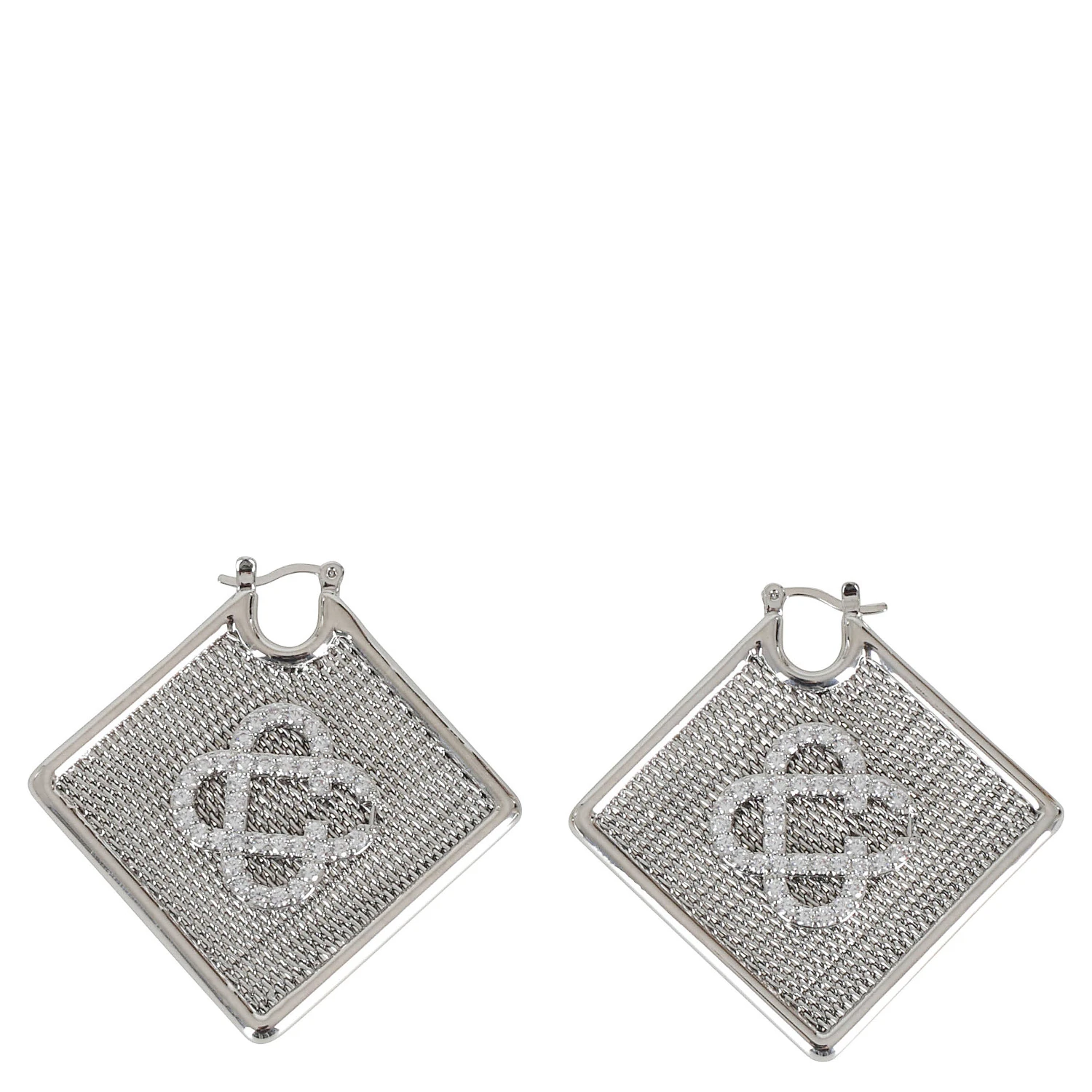DIAMOND LOGO EAR HOOPS