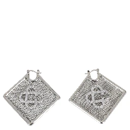 DIAMOND LOGO EAR HOOPS