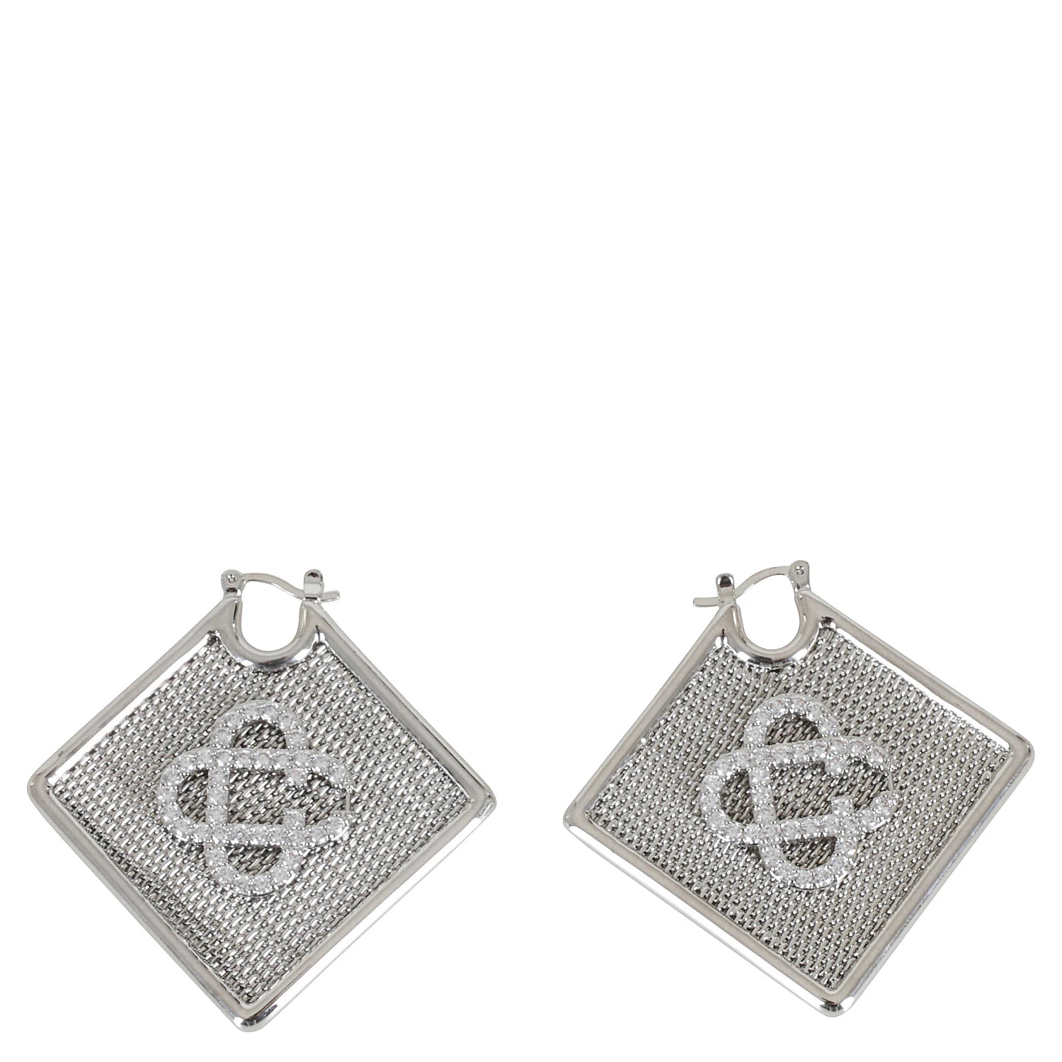 DIAMOND LOGO EAR HOOPS