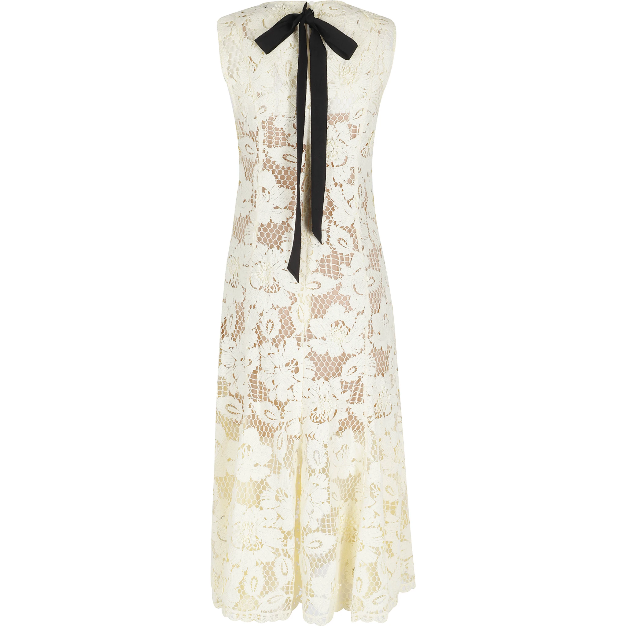 CROCHET LACE MIDI DRESS