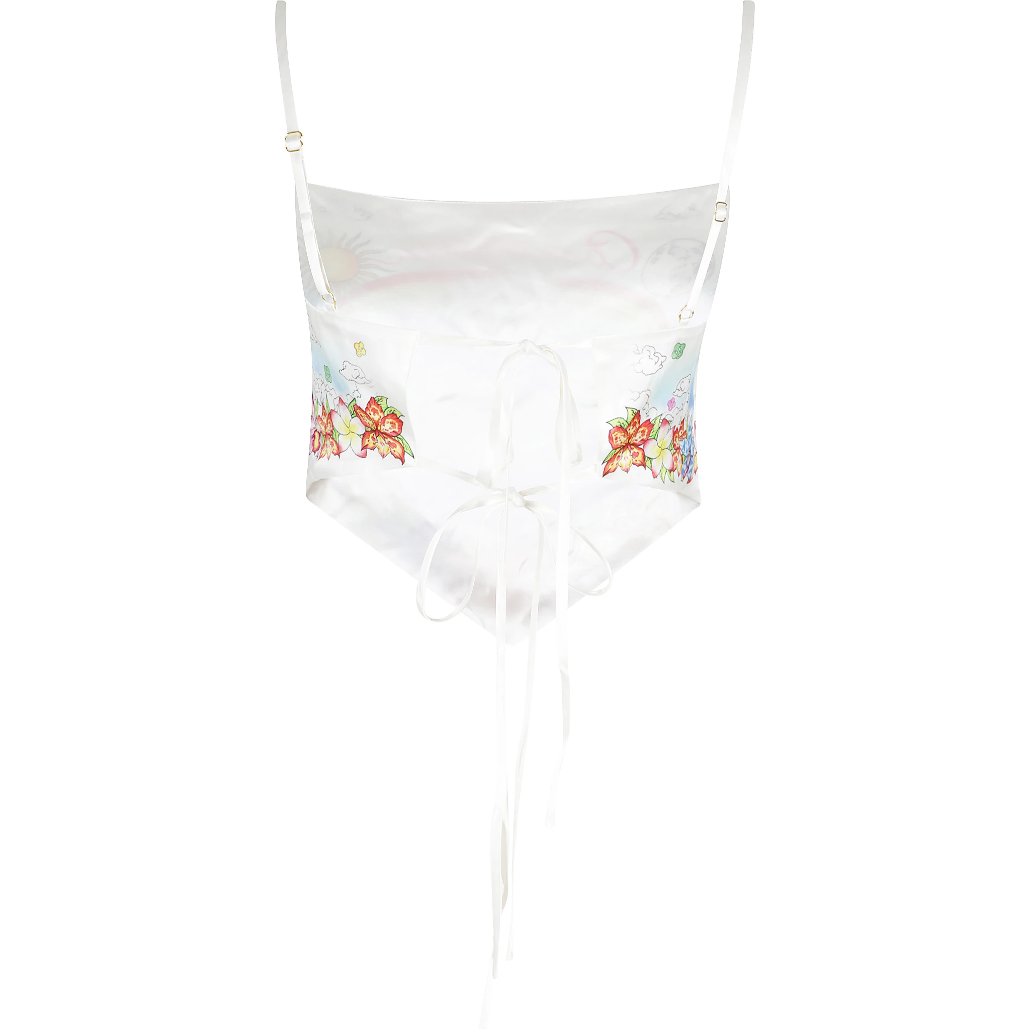 SILK SATIN SCARF TOP