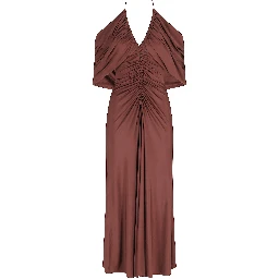 JERSEY DRAPE MIDI DRESS