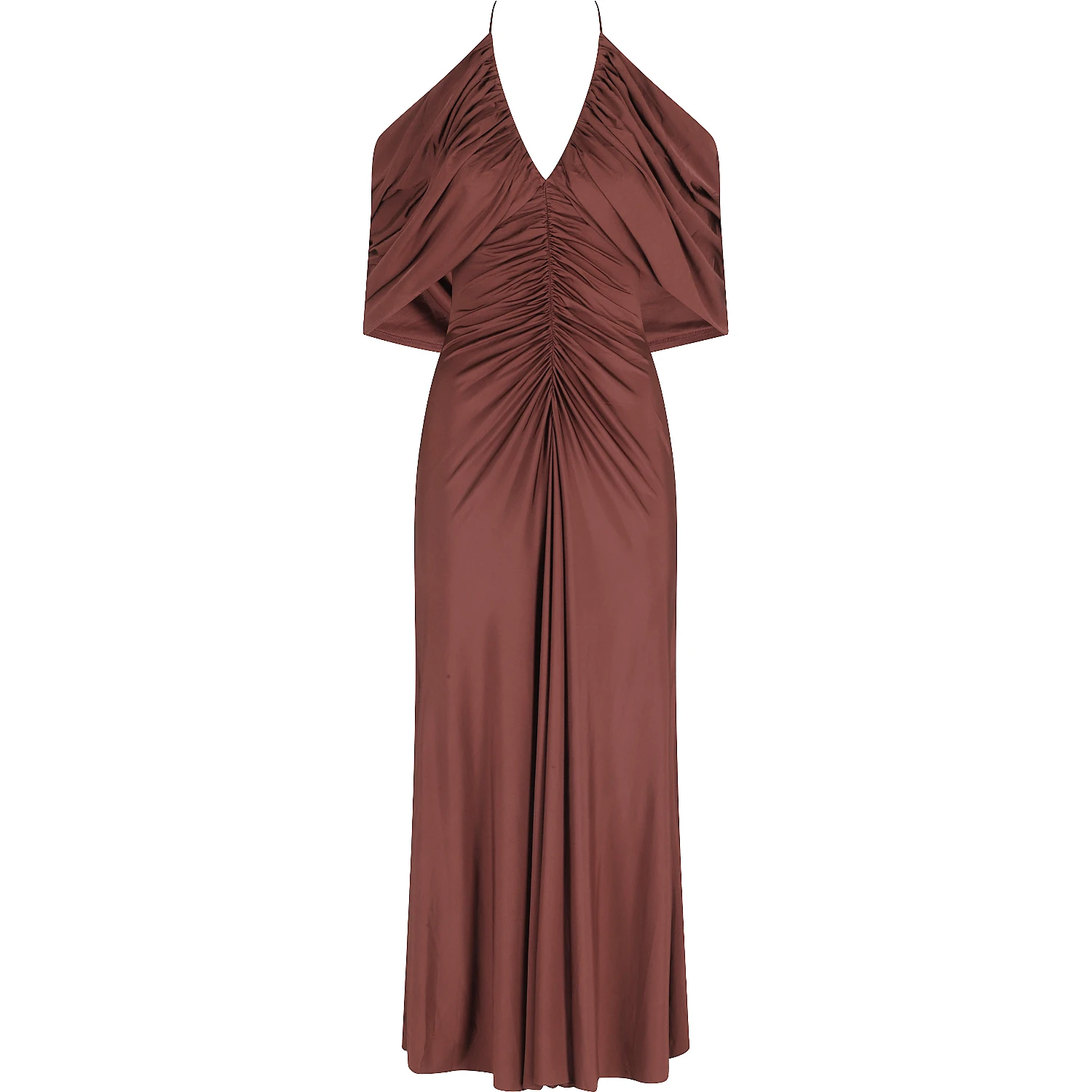 JERSEY DRAPE MIDI DRESS