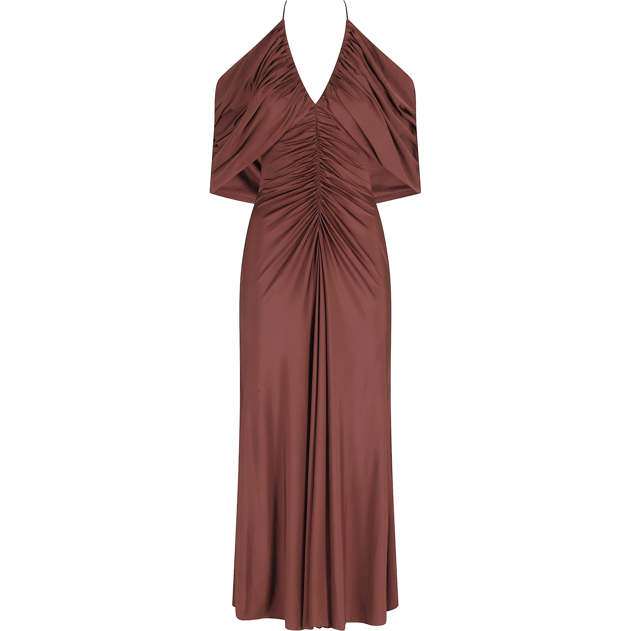 JERSEY DRAPE MIDI DRESS