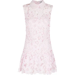 LACE COLLARED MINI DRESS