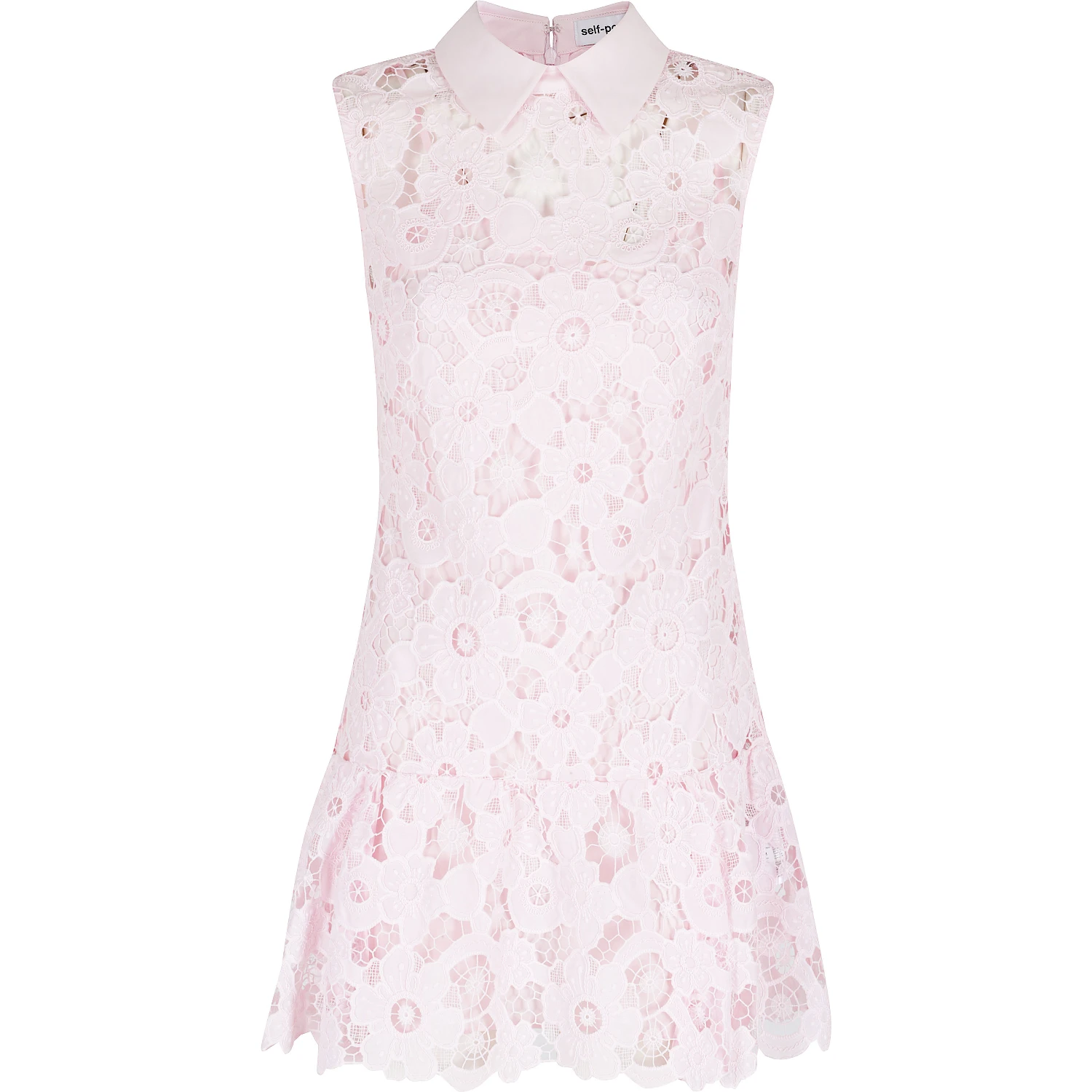 LACE COLLARED MINI DRESS