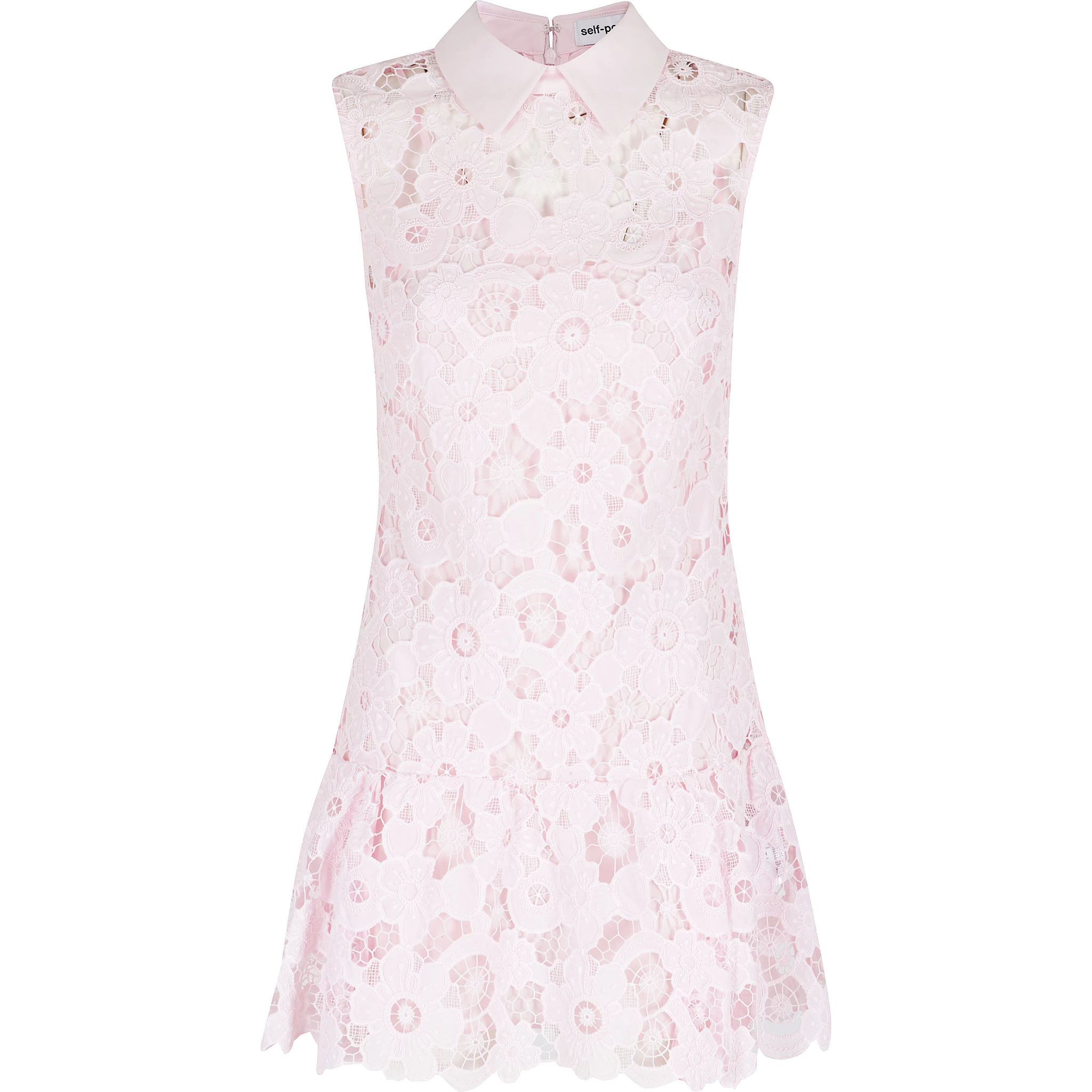 LACE COLLARED MINI DRESS