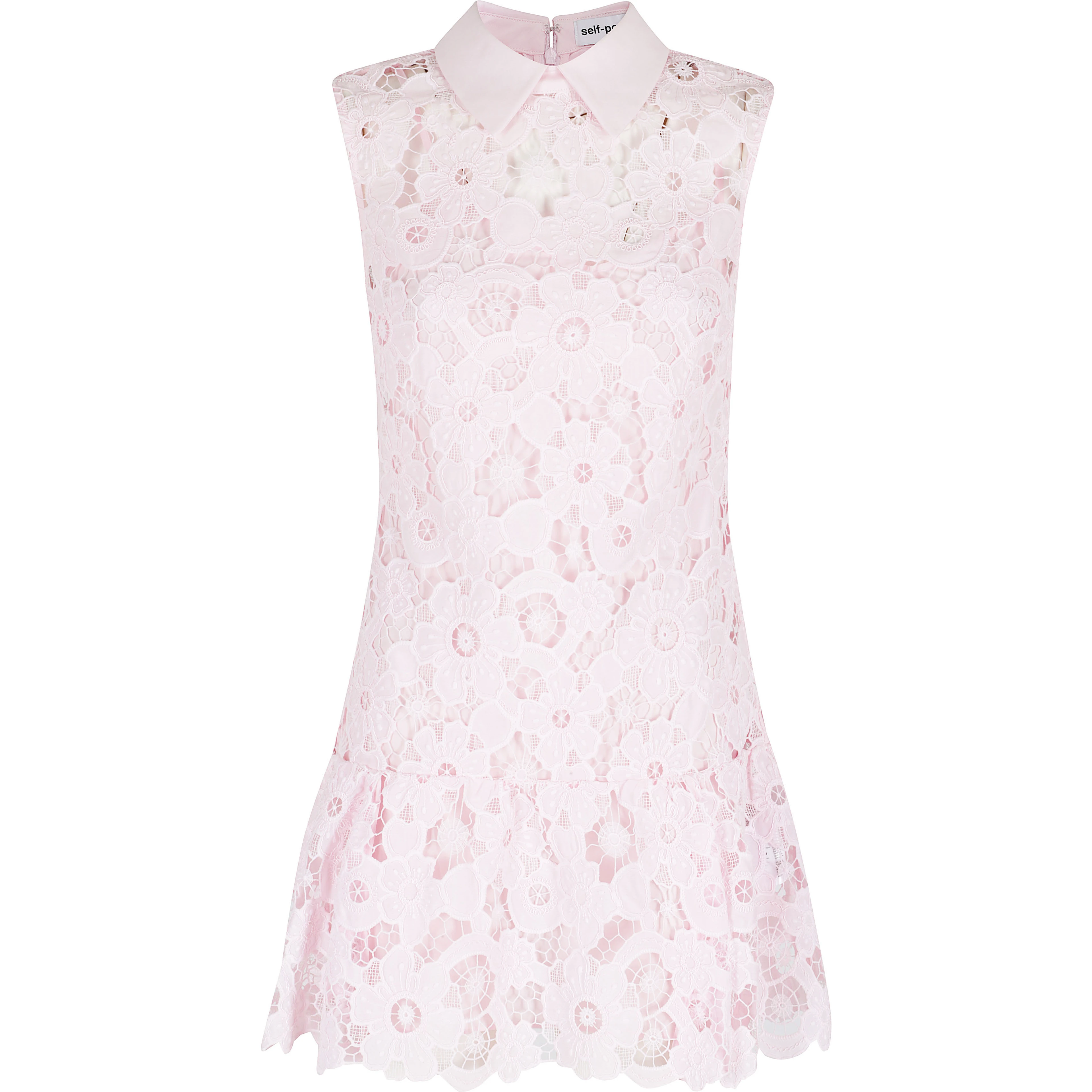 LACE COLLARED MINI DRESS