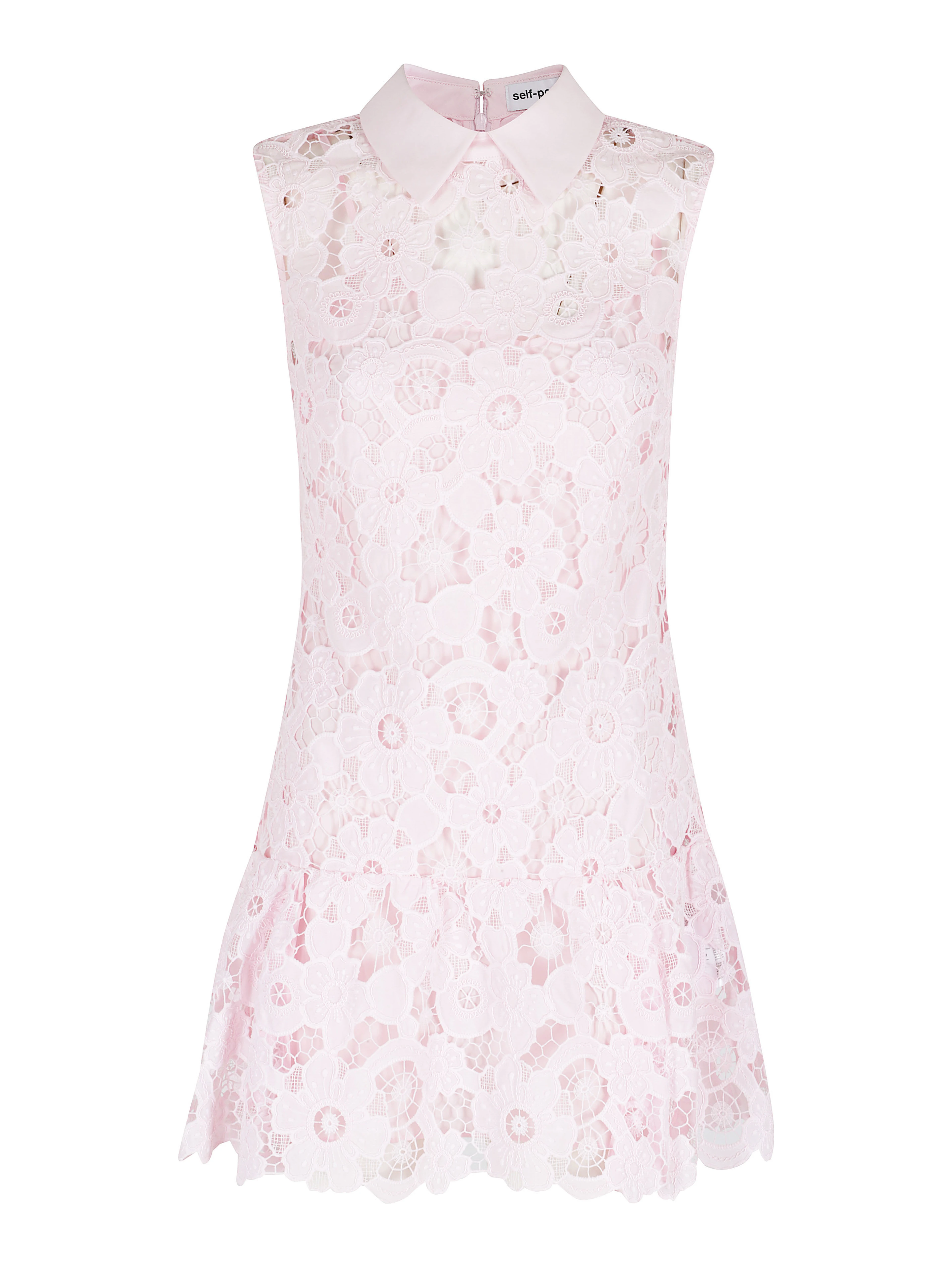 LACE COLLARED MINI DRESS