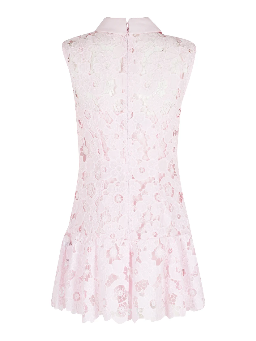 LACE COLLARED MINI DRESS
