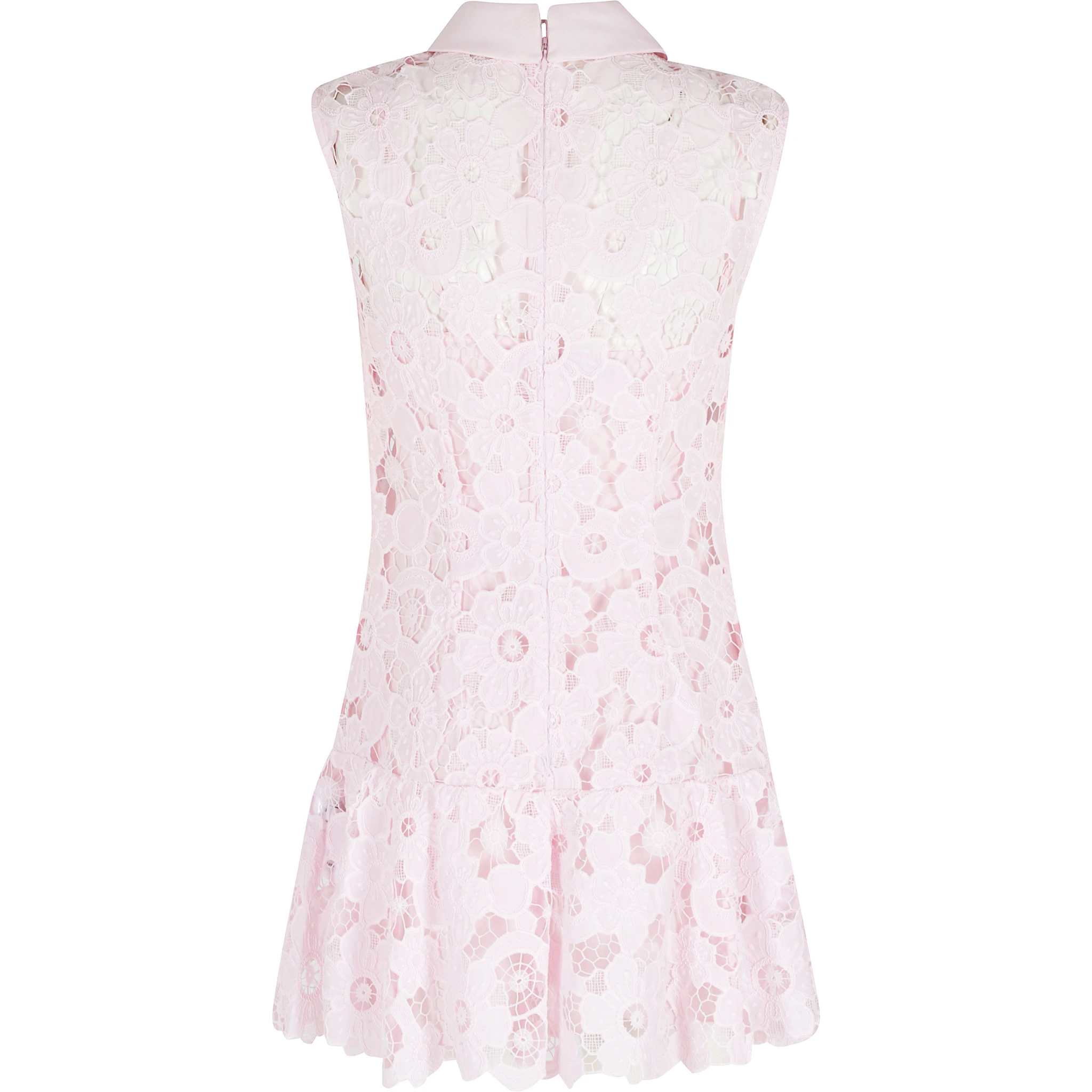 LACE COLLARED MINI DRESS