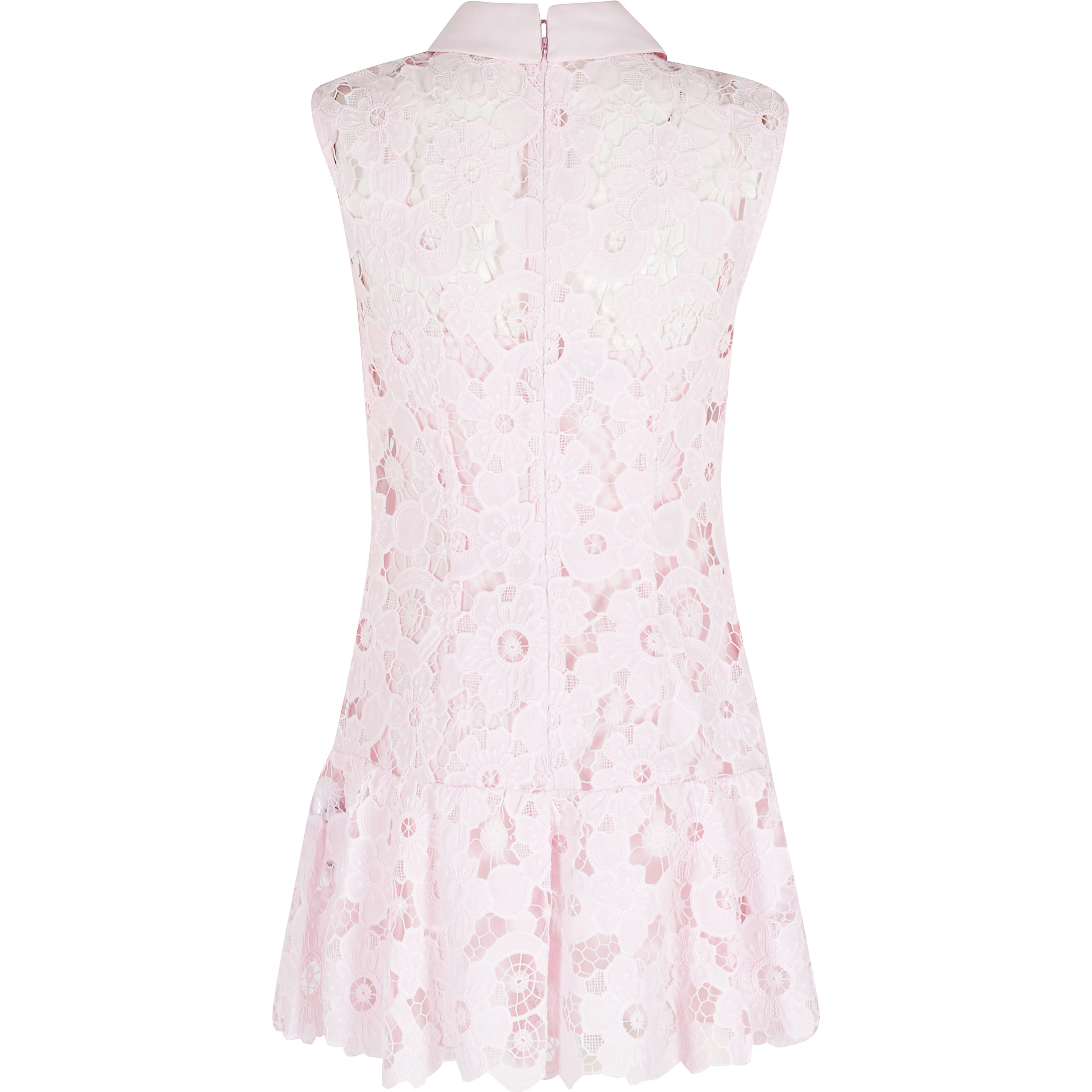 LACE COLLARED MINI DRESS