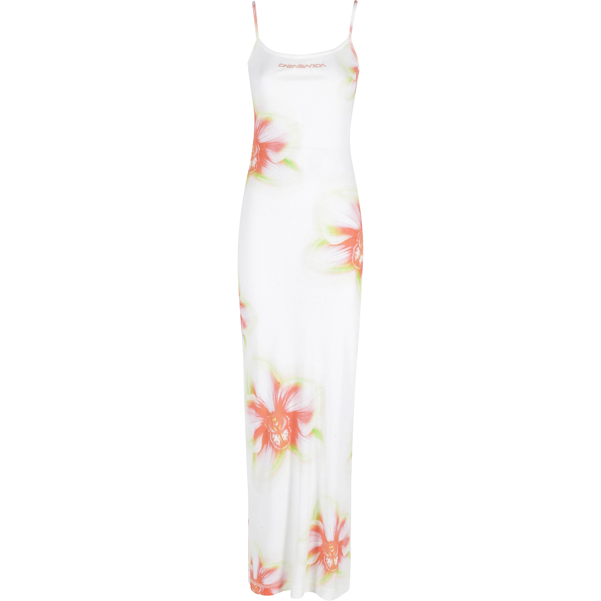 PRINTED SOFT RIBBED DRESS