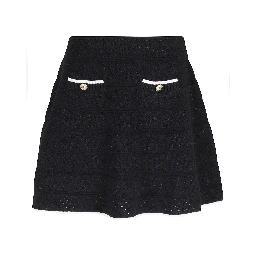 POINTELLE KNIT MINI SKIRT
