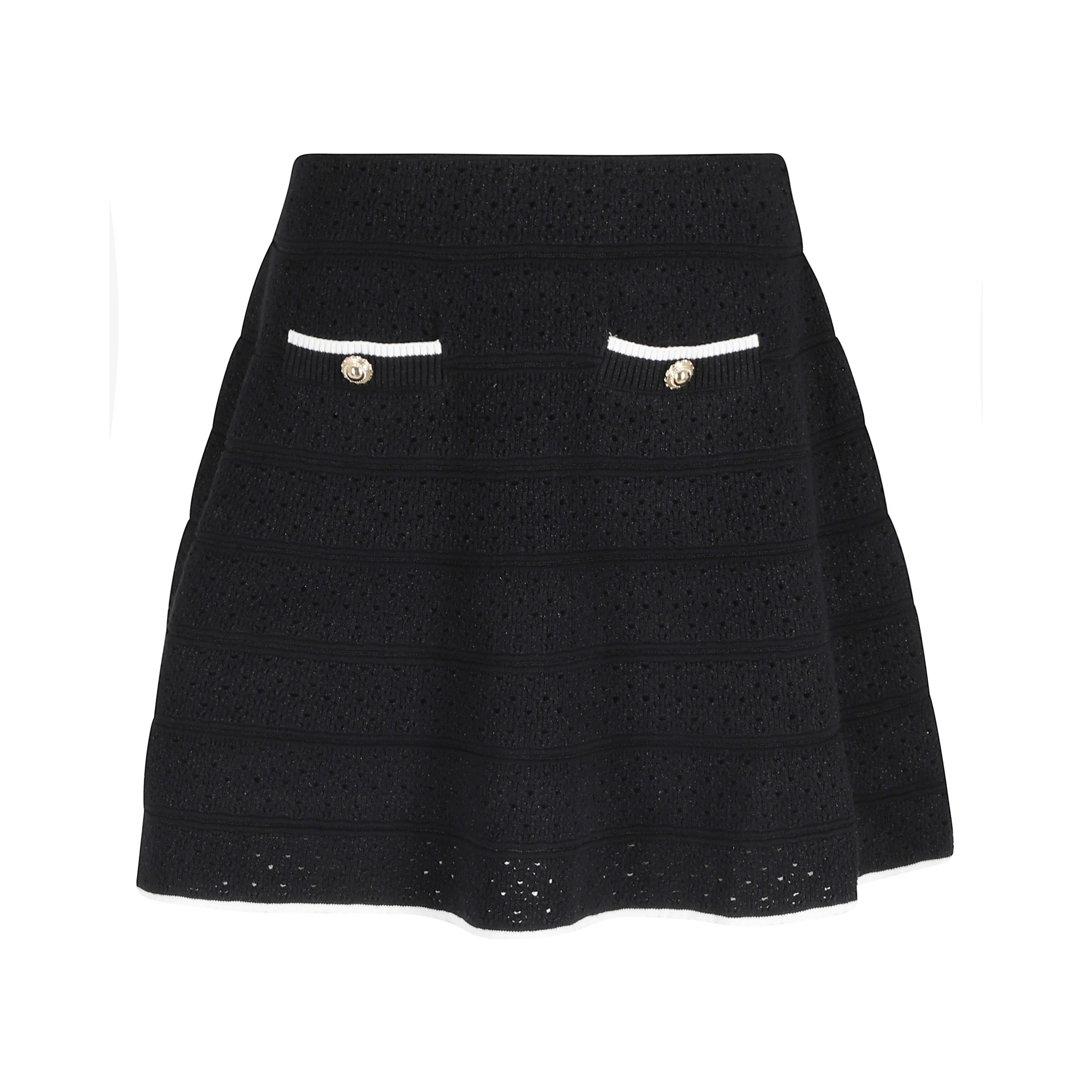 POINTELLE KNIT MINI SKIRT