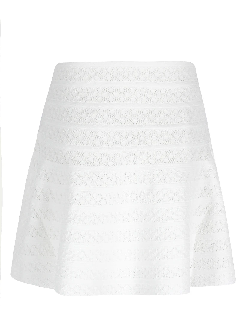 POINTELLE KNIT MINI SKIRT