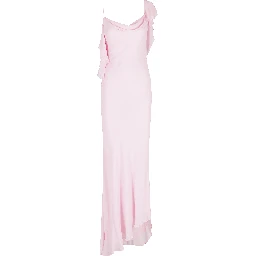 GEORGETTE FRILL MAXI DRESS