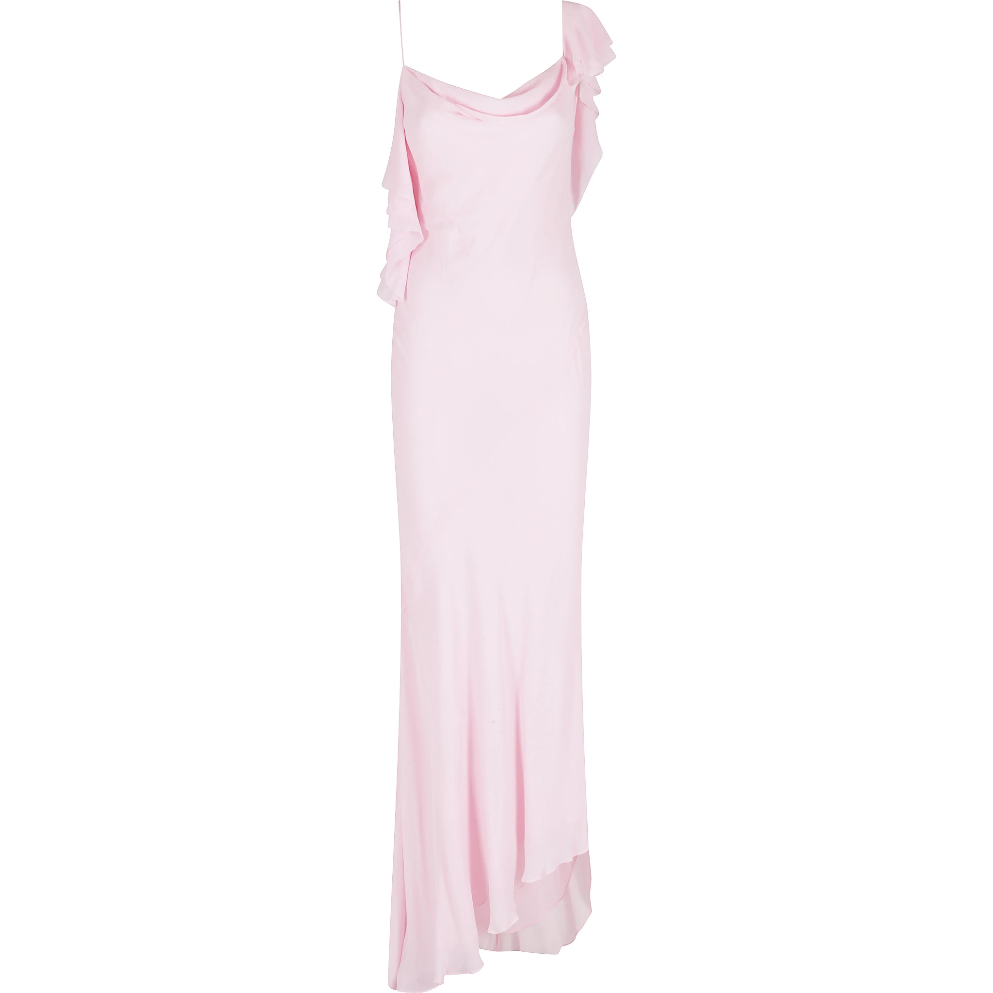 GEORGETTE FRILL MAXI DRESS