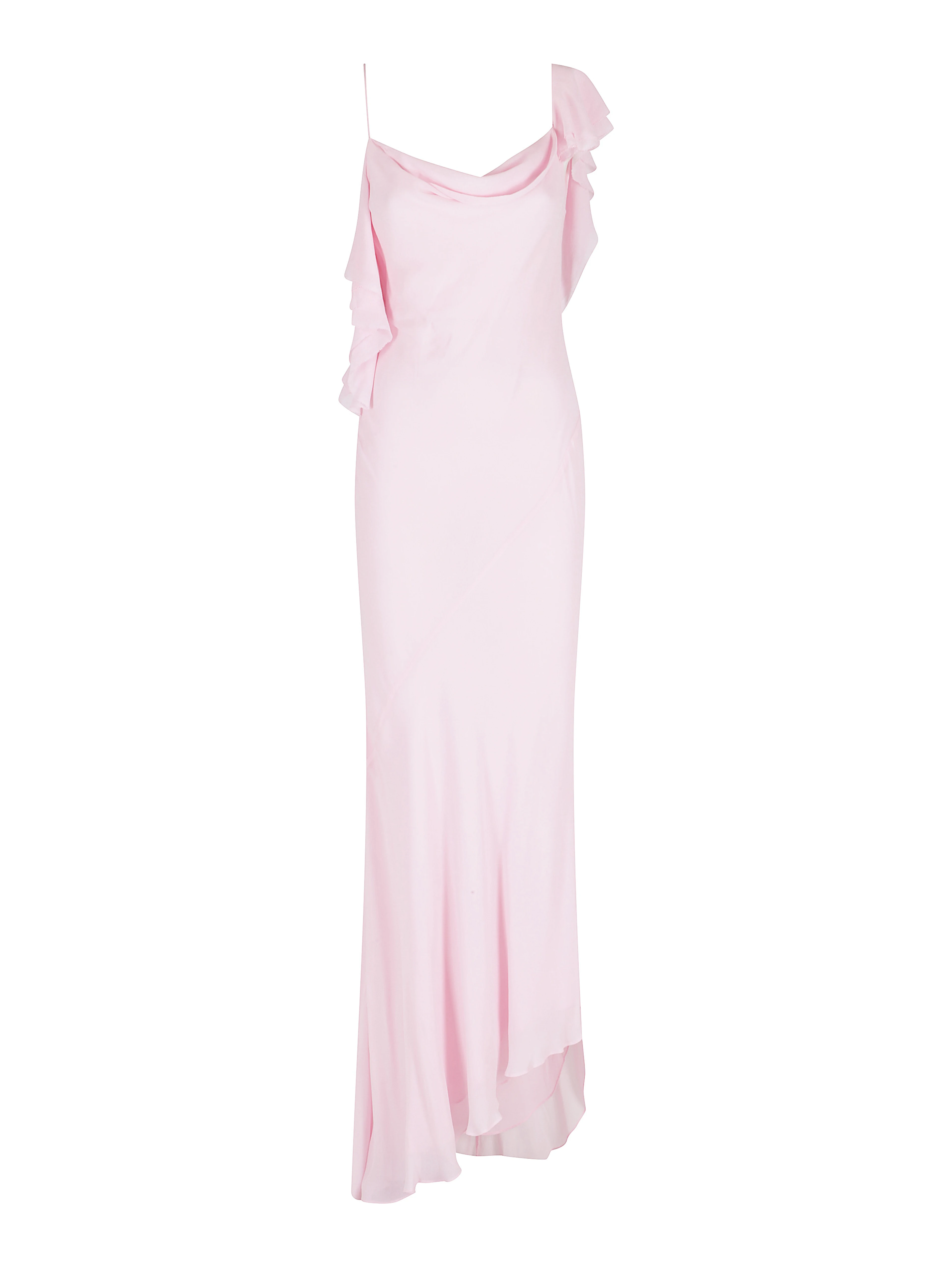 GEORGETTE FRILL MAXI DRESS